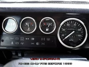 For Land Rover Defender pre 99 Dashboard Gauge Dash Chrome Aluminium Rings x4 - Imagen 1 de 15