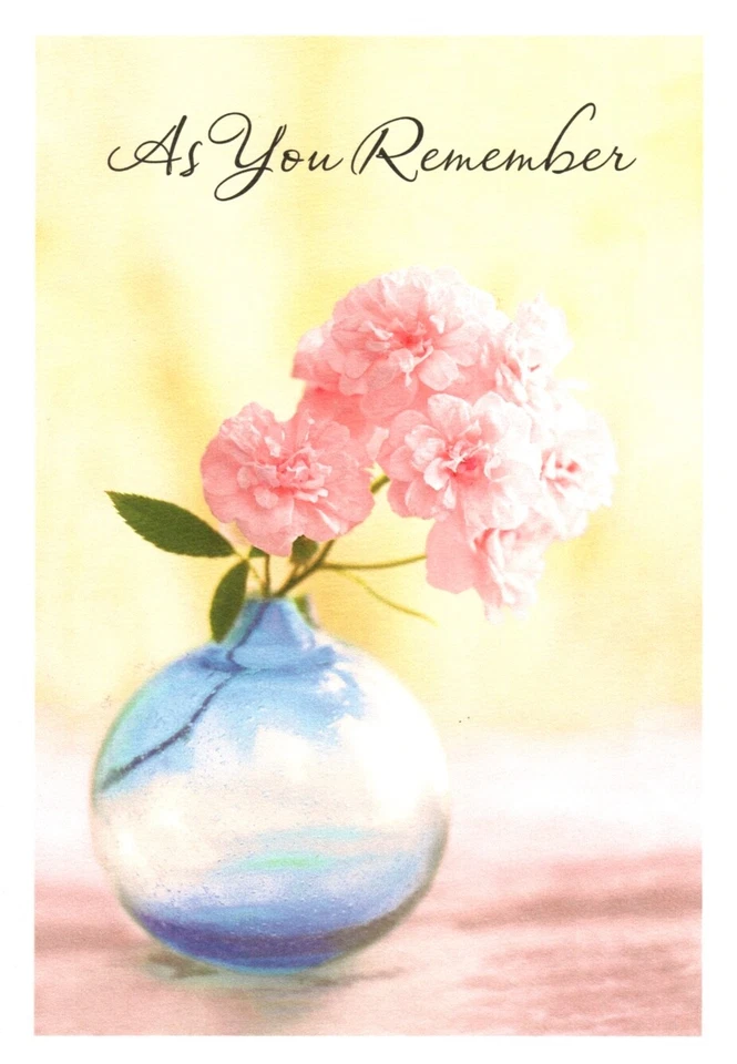 With Sympathy For Your Loss As You Remember Pink Flowers Theme Hallmark Card - Image 1 of 3
