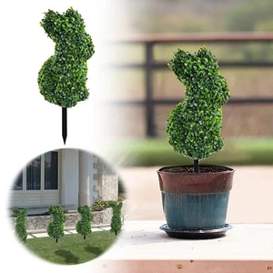 Bunny Topiary Artificial Rabbit-Shaped Plant Green Plant Topiary Tree Pot Easter - Picture 1 of 8