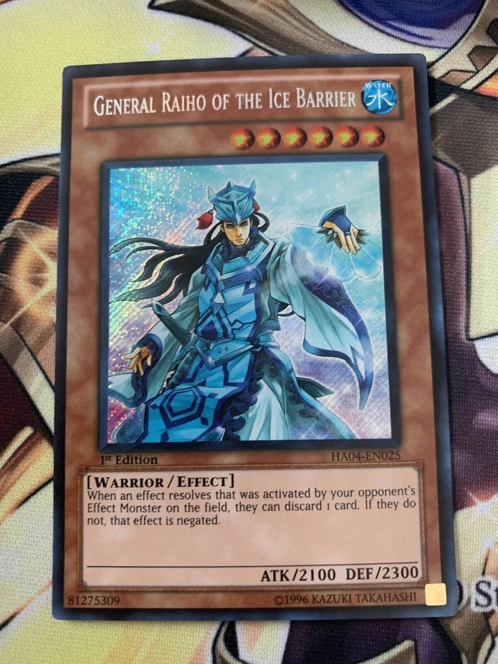 ( GENERAL RAIHO OF THE ICE BARRIER ) Secret Rare - HA04-EN025 1st NM - Yu-Gi-Oh - Image 1 of 1