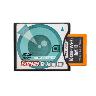 SD/SDHC/SDXC compactFlash CF Type II Memory Card Adapter Converter eye-fi UDMA - Image 1 of 4