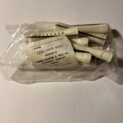 HENRY KAYSER & FILS 12 varillas blancas vintage de onda fría Foto 1 de 4