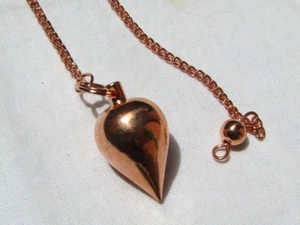Brass Metal Drop Cone Healing Pendulum Copper Plated Reiki Healing Dowsing. - Photo 1 sur 3