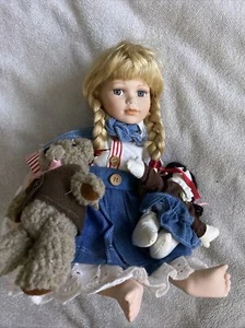 Vintage Porcelain Doll 11” - Picture 1 of 6