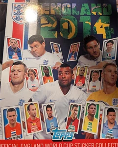 2014 NEW TOPPS ENGLAND 2014 STICKER BOOK & UNOPENED PACK OF STICKERS! NEVER USED - Picture 1 of 1