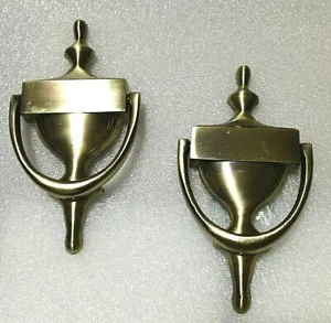 Solid Brass URN Door Knockers, PAIR Set Of 2, Traditional Size 7” X 3.5” - Picture 1 of 6