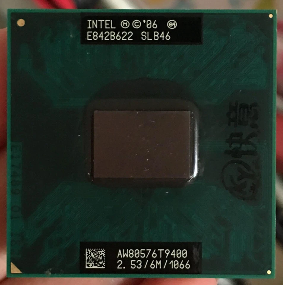 Intel Core 2 Duo T9400 SLB46 2.53GHz 6MB 1066MHz Dual-Core Laptop CPU Processor  - Image 1 of 2