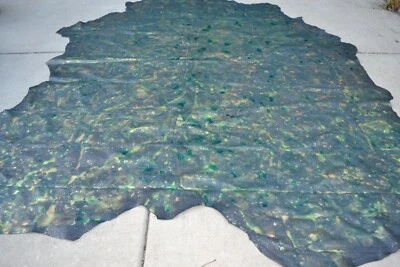 NUEVA Alfombra Piel Vaca Cuero Bronce Metalizado Dorado Cobre Tapicería Verde Azul Gris L Foto 1 de 3