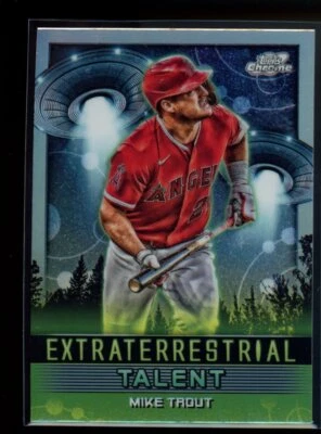 2024 Topps Chrome Cosmic #ET-10 Mike Trout Extraterrestrial Talent - Image 1 of 2