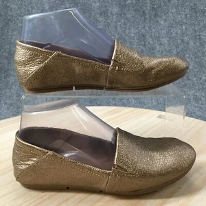 Style & Co Shoes Womens 6 M Nixine Slip On Flats Gold Faux Leather Comfort Low - Picture 1 of 14