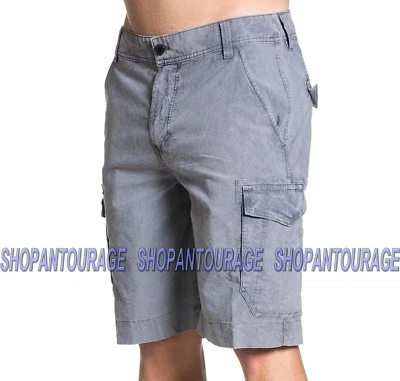 Pantalones Cortos Carga Affliction Wallace 110WS154 Para Hombre Nuevos Gris Ligeros Moda Foto 1 de 4