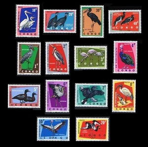 DR Congo 1963 Protected Birds 14v **MNH SG#468-481 MI#112-118+138-44 VF - Picture 1 of 1