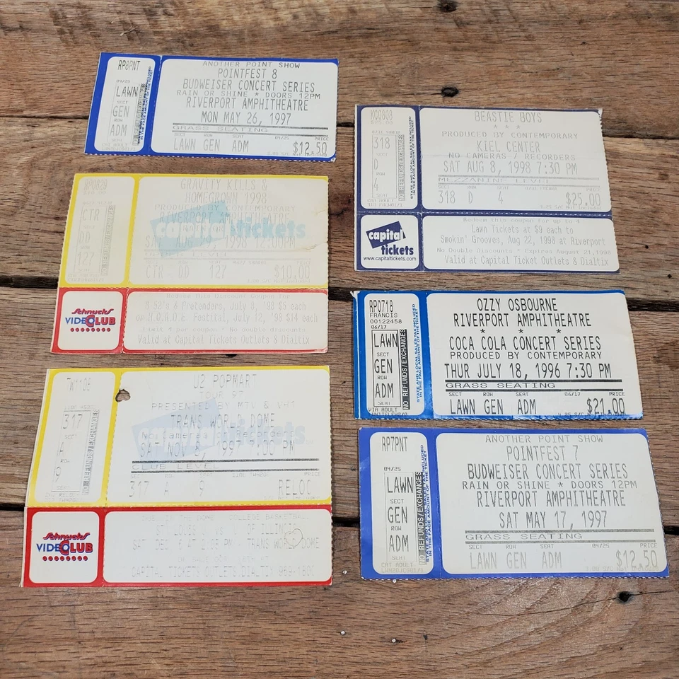 Lote de ingressos para shows POINTFEST 7 8 Gravity Kills U2 OZZY Osbourne Beastie Boys - Imagem 1 de 4