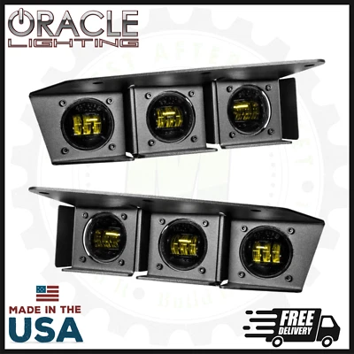 Kit de luces antiniebla LED amarillas triple Oracle | Se adapta a Ford Bronco 2021-2025 Foto 1 de 4