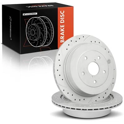 2x Rear Drilled Brake Rotors for Subaru B9 Tribeca 2006-2007 Tribeca 2008-2014 - Image 1 of 4
