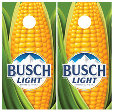 Busch Light Corn Latte Cornhole Board Wraps Skins Vinyl Laminated HIGH QUALITY!