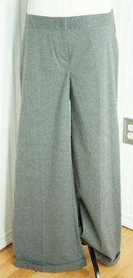 NUEVO A LA MAX Pantalones de vestir gris de pierna ancha de carrera tiro medio talla 12 nuevos con etiquetas Foto 1 de 4