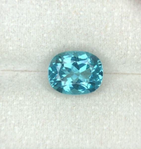 3.18 Ct Natural Faceted Apatite Color Paraiba Cushion Cut Loose Gemstone Brazil - Picture 1 of 2
