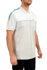 Hugo Boss Men's "Paule 1 99" Gray Slim Fit Short Sleeve Polo Shirt-M - Picture 1 of 4