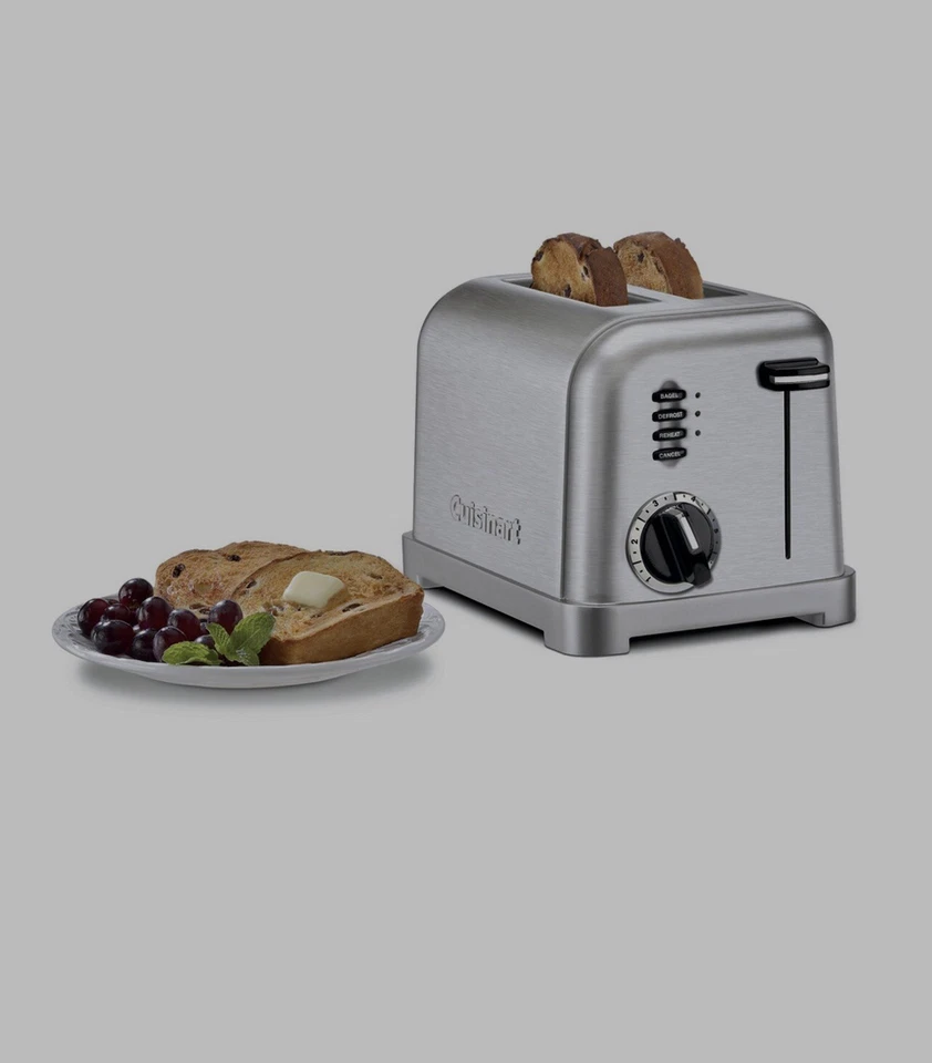 CUISINART CLASSIC 2 - SLICE TOASTER - STAINLESS STEEL MODEL CPT 160