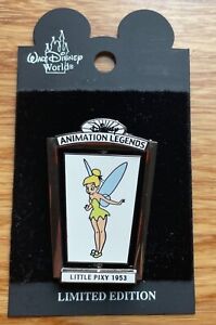 Tinker Bell Disney Animation Legends 2002 Pin. LE of 5000 Dual Side Spinner Pin