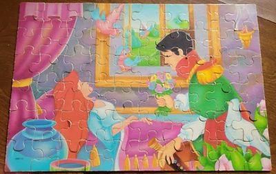 复古 1989 年 Milton Bradley 睡美人 60 件经典故事书拼图 #4987-17 — 第 1/4 张图片