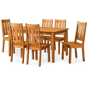 Dining Room Table Set For 6 Farmhouse Wooden Kitchen Tables And Chairs 7 Piece