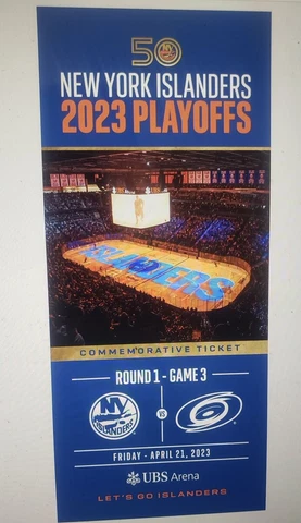 NHL New York Islanders 2023 Commemorative Playoff Game 3 Ticket UBS Arena Cover