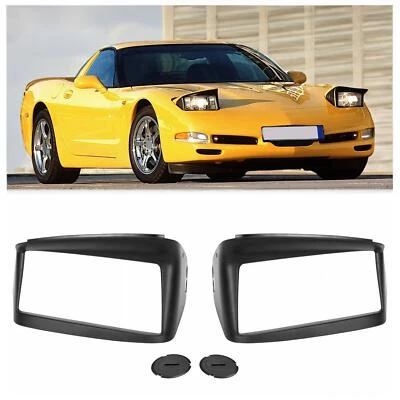 Headlight Bezels W/ Plug Kit For Chevy Chevrolet Corvette C5 1997-2004 - Image 1 of 4