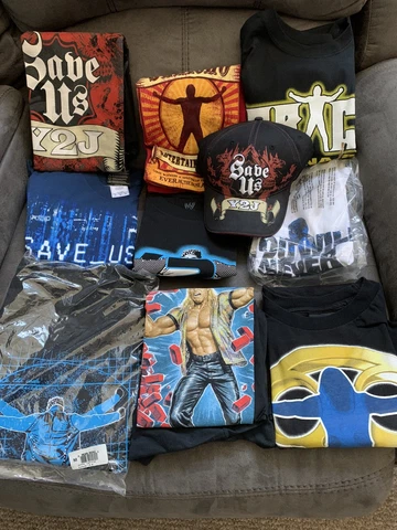 WWF WWE Chris Jericho Y2J T-Shirt Lot Cover
