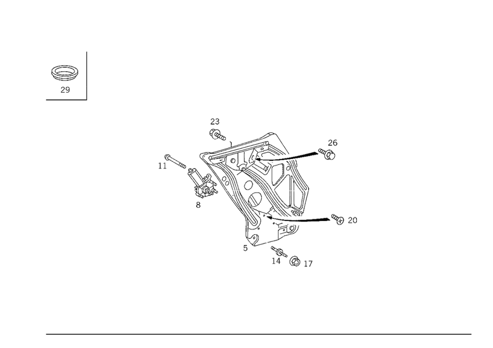Elevador de janela genuíno Mercedes-Benz 140-670-02-03 - Imagem 1 de 1