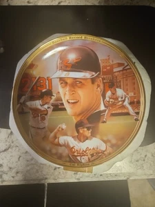 Cal Ripken Jr Record Breaker Bradford Exchange da collezione Baltimore Orioles Plate - Foto 1 di 14