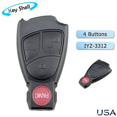 适用于梅赛德斯奔驰 E320 E500 G500 S430 S500 S430 遥控钥匙链外壳 — 第 1/4 张图片