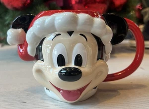 Disney Parks 2025 Christmas Santa Mickey Mouse 19 oz Coffee Mug NEW - Picture 1 of 3