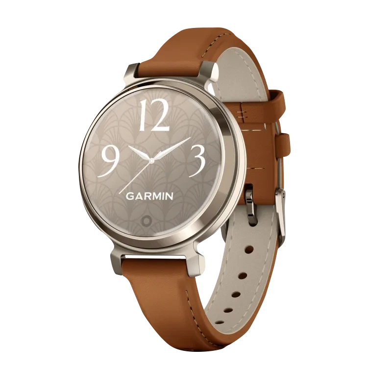 Garmin Lily 2 Classic Cream Gold with Tan Leather Band 010-02839-02
