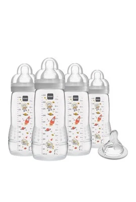 Easy Active Baby Bottles 11 oz with Bonus Nipple, Fast Flow Skinsoft Silicone... - Image 1 of 4