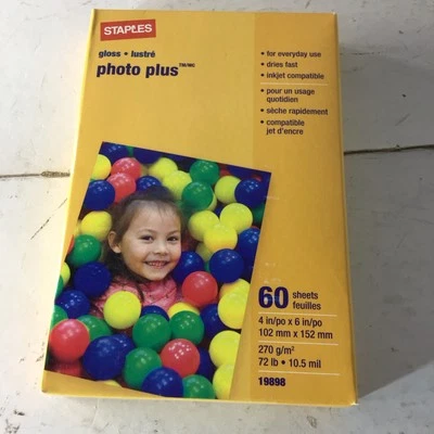 GRAPAS 4"x 6" FOTO PLUS PAPEL BRILLANTE 19898 - 60 Hojas. Foto 1 de 3