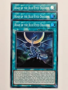 Yu Gi Oh - 3x SDWD-EN019 Roar of the Blue-Eyed Dragons - Super Rare - Picture 1 of 5