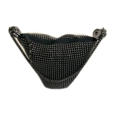 Bolso de Hombro de Colección Gunmetal Plata Negro Cristales Noche Fiesta Boda Foto 1 de 4