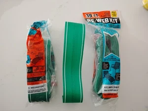 Vintage Lot 2 Lawn Green Chair Replacement Webbing 2 1/4" x 39' & 35ft Re-web - Picture 1 of 4