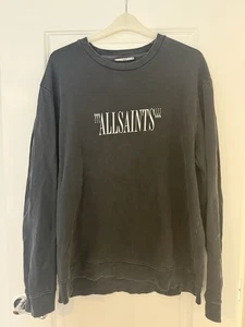 Men’s Faded Grey All Saints Sweatshirt Size Large - Picture 1 of 4