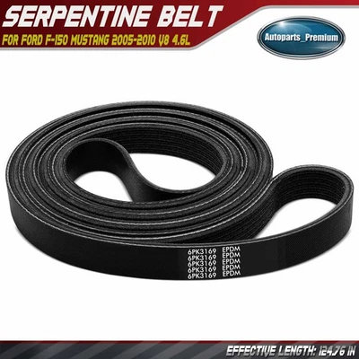 124.76英寸增压器蛇形皮带适用于福特F-150野马2005-2010 V8 4.6L — 第 1/4 张图片