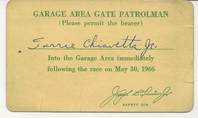 Indianapolis Motor Speedway 1966 paso de área de garaje Foto 1 de 2