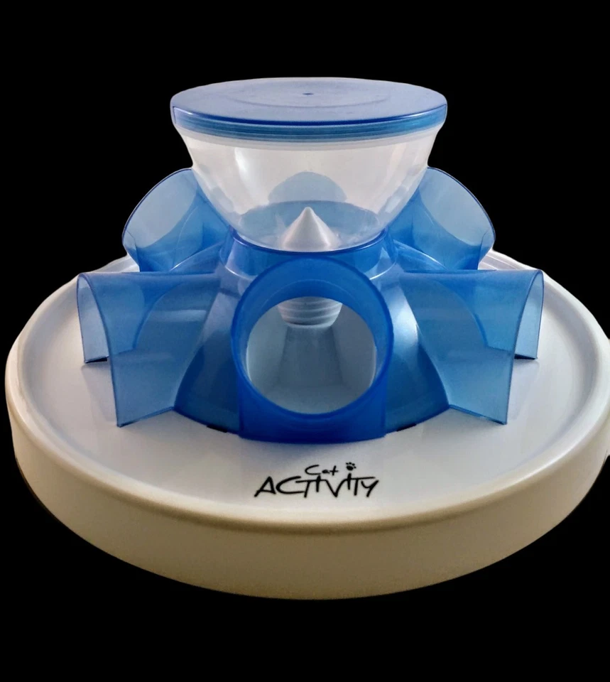 TRIXIE Túnel Alimentador Lento para Gatos, Juguete Interactivo para Gatos, Dispensador de Alimentos para Mascotas Azul Foto 1 de 1