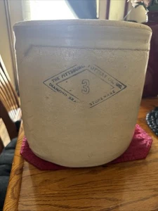 Antik Vintage The Pittsburgh Pottery Company Diamant Marke Topf Steinzeug. - Bild 1 von 4