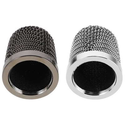  Metal Microphone Grille Ball Head Mesh Cover Replacement Handheld Mic - Image 1 of 4