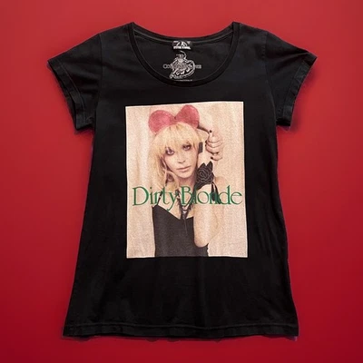 Hysteric Glamour x Courtney Love Graphic Print Black T-Shirt One Size Y2K - Image 1 of 4