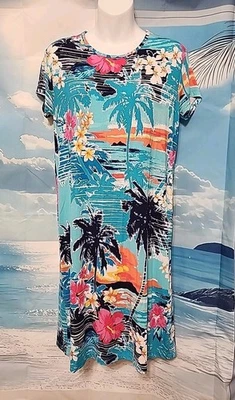 Tori Richard Casual Dress SMALL Tropical Floral Travel Resort Beachy Made Hawaii - Image 1 of 4