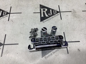90’s Gibson Gotoh Nashville Tunomatic Stoptail Guitar Bridge Chrome - Picture 1 of 2