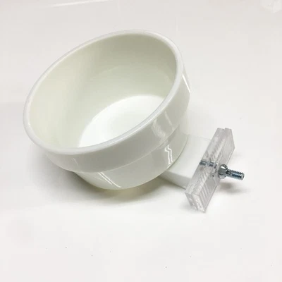 Juego de vajilla de bloqueo rápido Lixit blanca de 20 oz comida para mascotas perro gato pájaro cuenco de agua Foto 1 de 3